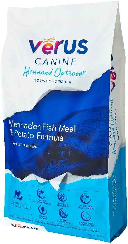 - High protein dog foodVerus Dog Grains Dry Food Advanced Opticoat Menhaden Fish & Potato