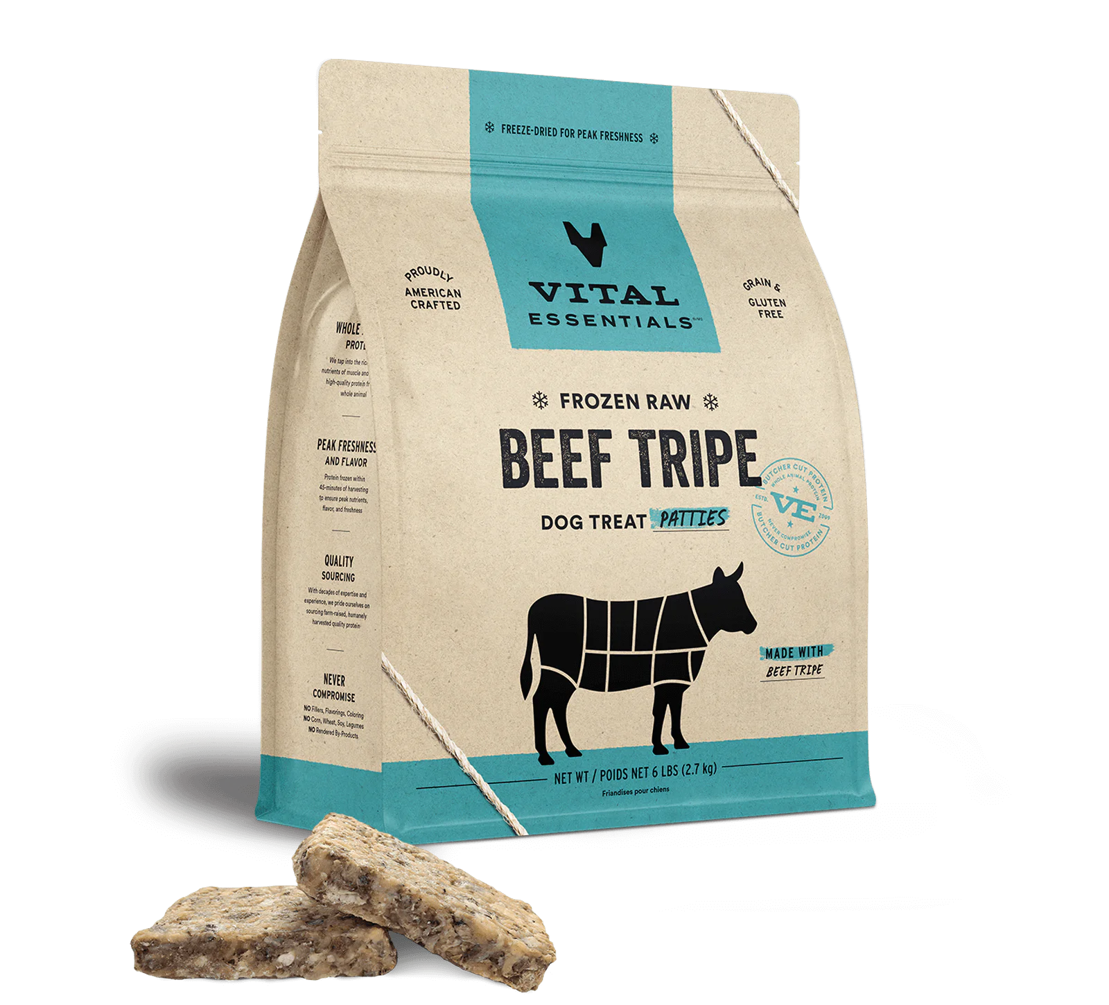 - Dog food improves immunityVital Essentials Dog Frozen Raw Food Beef Tripe Patties