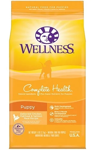 - Food for sterilized dogsWellness Complete Health Natural Puppy Chicken, Oatmeal and Salmon Dry Dog Food