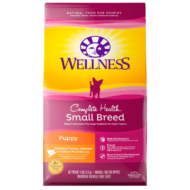 - Tear stain dog foodWellness Complete Health Natural Small Breed Puppy Healthy Weight Turkey, Oatmeal and Salmon Meal Recipe Dry Dog Food