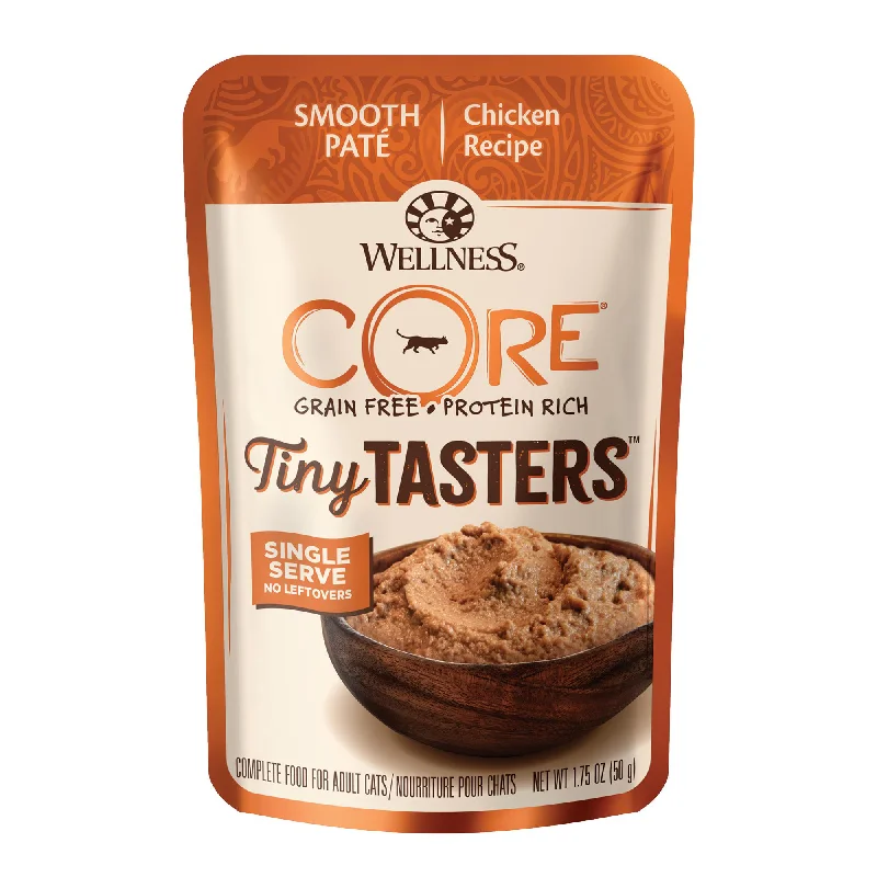    - Outdoor cat food  Wellness CORE Tiny Tasters Chicken Paté Wet Cat Food 50g x 12