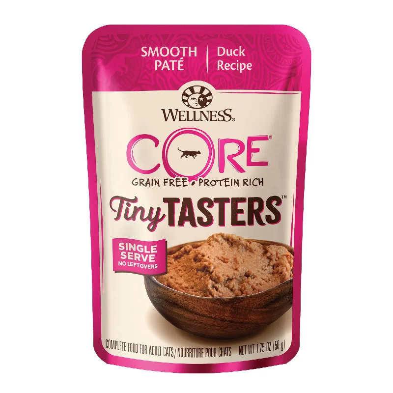    - Senior cat food  Wellness CORE Tiny Tasters Duck Paté Wet Cat Food 50g