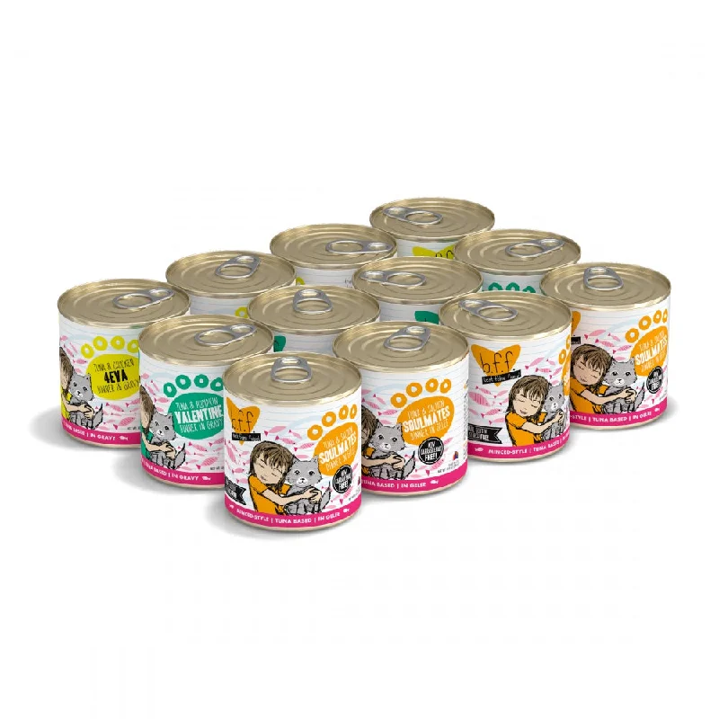    - High-fiber cat food  Weruva BFF Grain Free Big Feline Feast Canned Cat Food Variety Pack