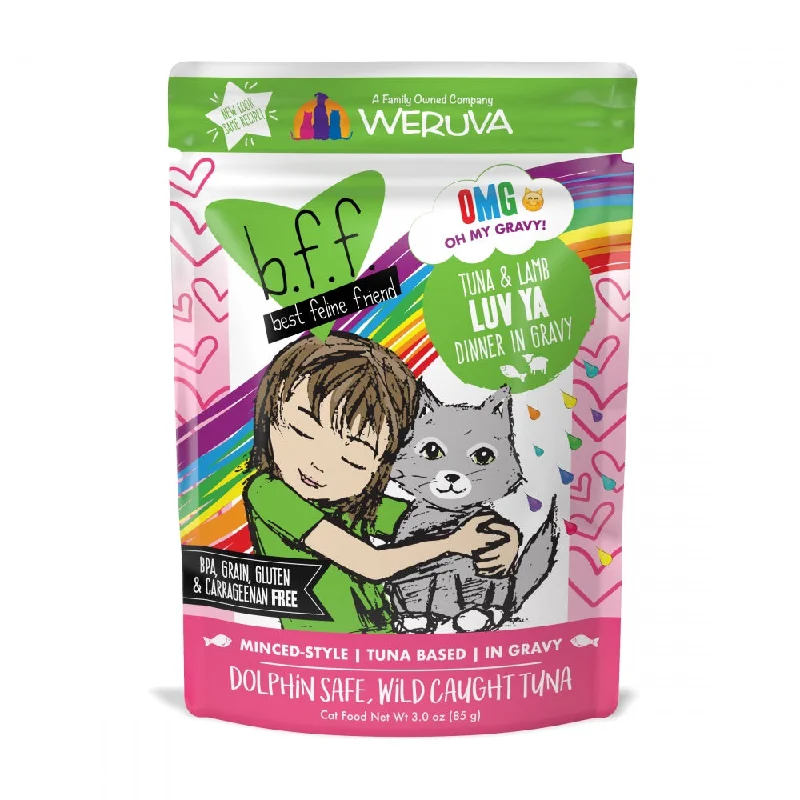    - Hypoallergenic cat food  Weruva BFF Tuna & Lamb Luv Ya Recipe Pouches Wet Cat Food