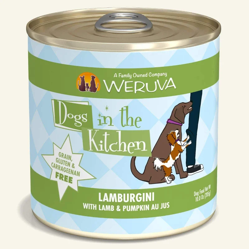  -Fish-containing dog foodWeruva Dogs In the Kitchen Dog Grain Free Can Food Lamburgini