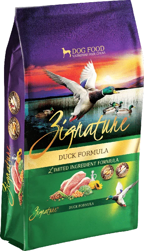 - Dog food recommendations for multi-dog householdsZignature Grain Free Dog Dry Food Limited Ingredient Duck