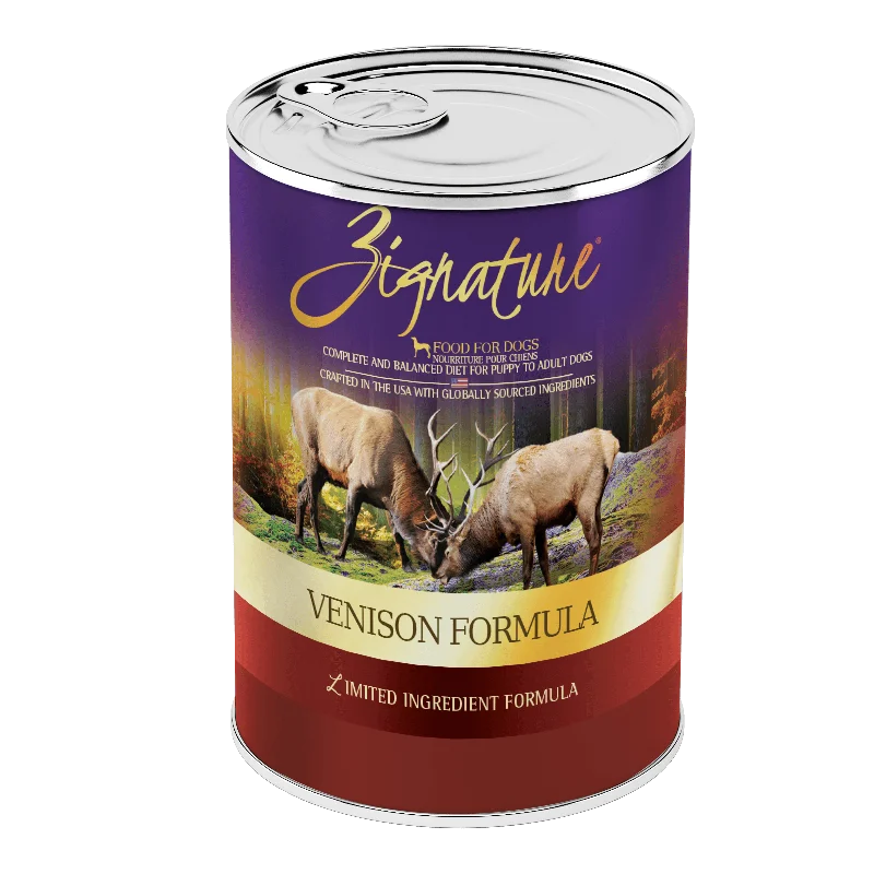 - The effect of dog food on hairZignature Venison Formula For Dog Canned Food, 13oz