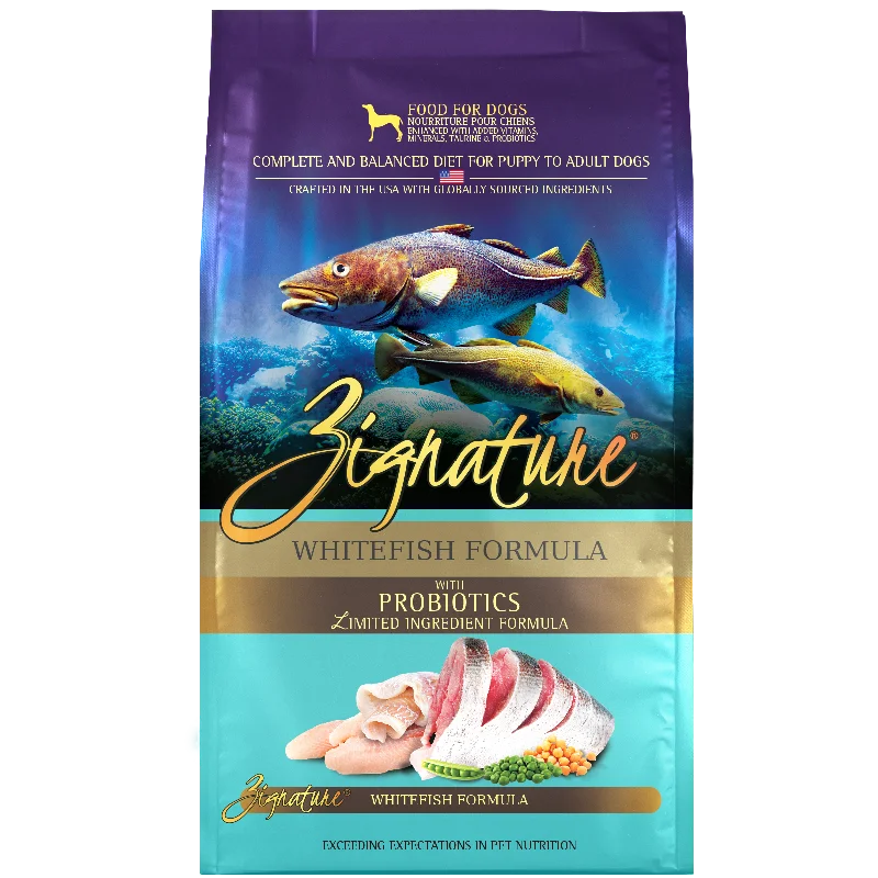 - Hypoallergenic dog foodZignature Whitefish Formula Dry Dog Food, 4lb