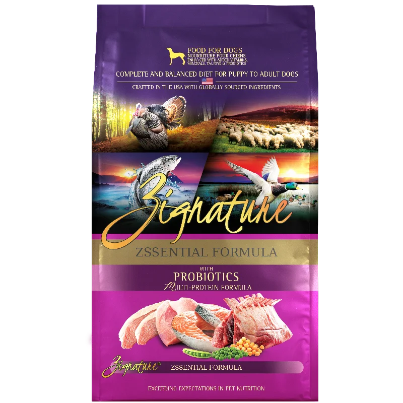  -High-fiber dog foodZignature Zssential Formula Dry Dog Food, 12.5lb