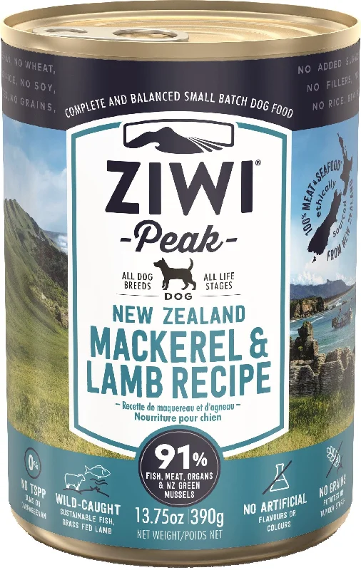  -Chicken-flavored dog foodZiwi Peak Grain Free Dog Can Food Mackerel & Lamb