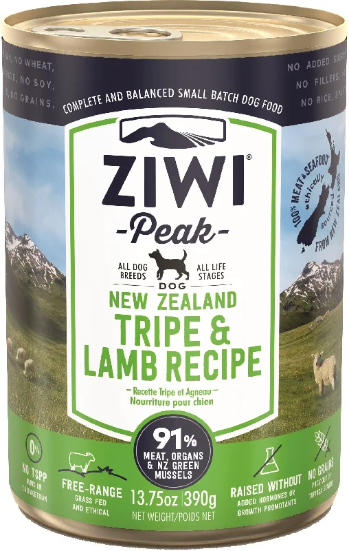  -High-fiber dog foodZiwi Peak Grain Free Dog Can Food Tripe & Lamb