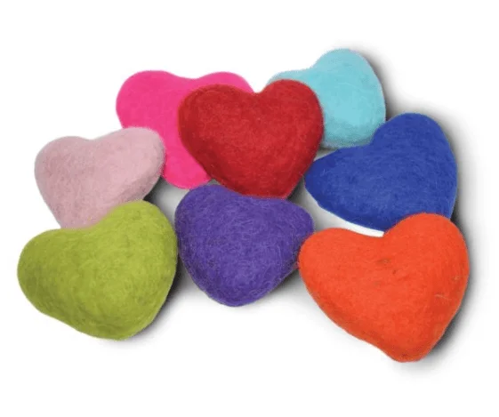 - Recommended affordable pet toysPet Clothes- Recommended affordable pet toysWool Felt Cat Toys - Hearts - 1.5" - 1 pc