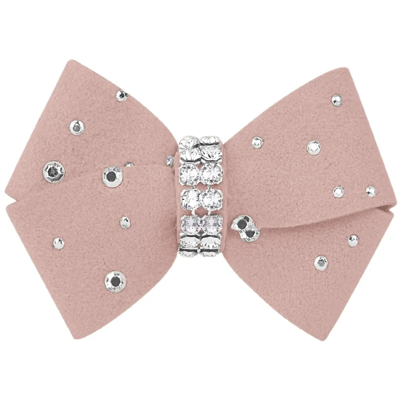 Pet custom clothesNouveau Bow Dog Hair Bow with Silver Stardust